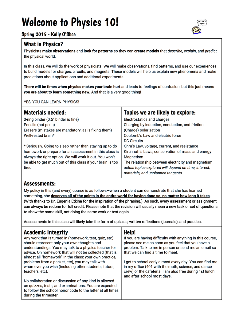 Physics Handout.pdf Physics! Blog! – Page 3 – Ever tried. Ever failed. No matter. Try again ...